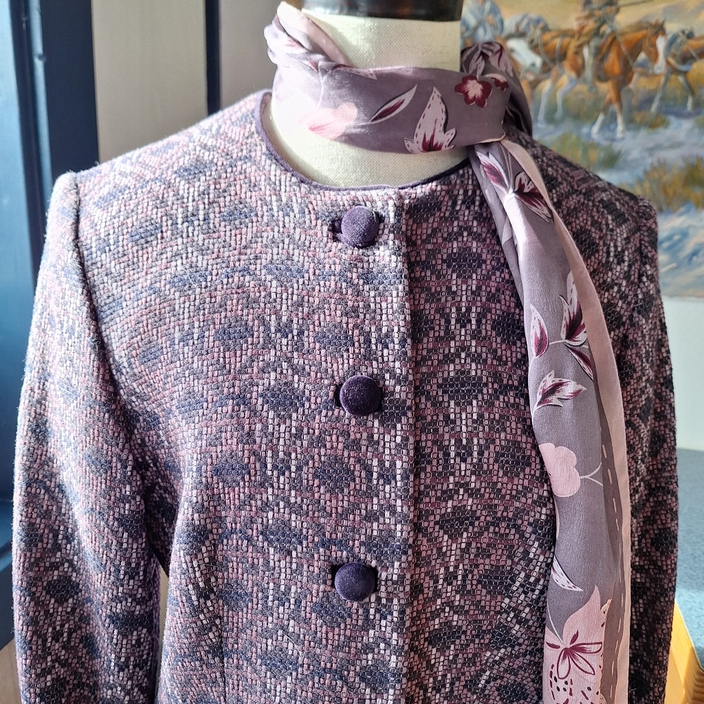Pendelton Vintage Virgin Wool Ikat Pattern Blazer, Size 10 RN#29685 - Picture 4 of 14